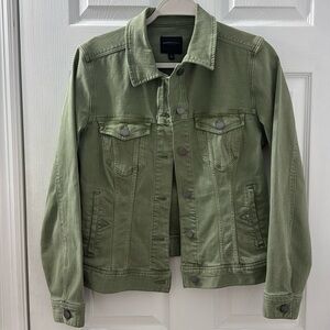 Liverpool stretch denim jacket olive green ladies small